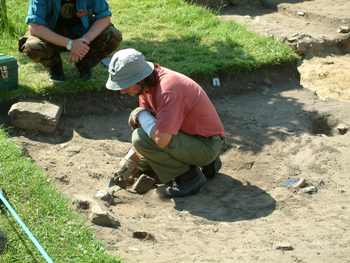 This photo shows an archaeological dig at Castle Howard in Yorkshire, UK; photo by US photographer Vicky S.